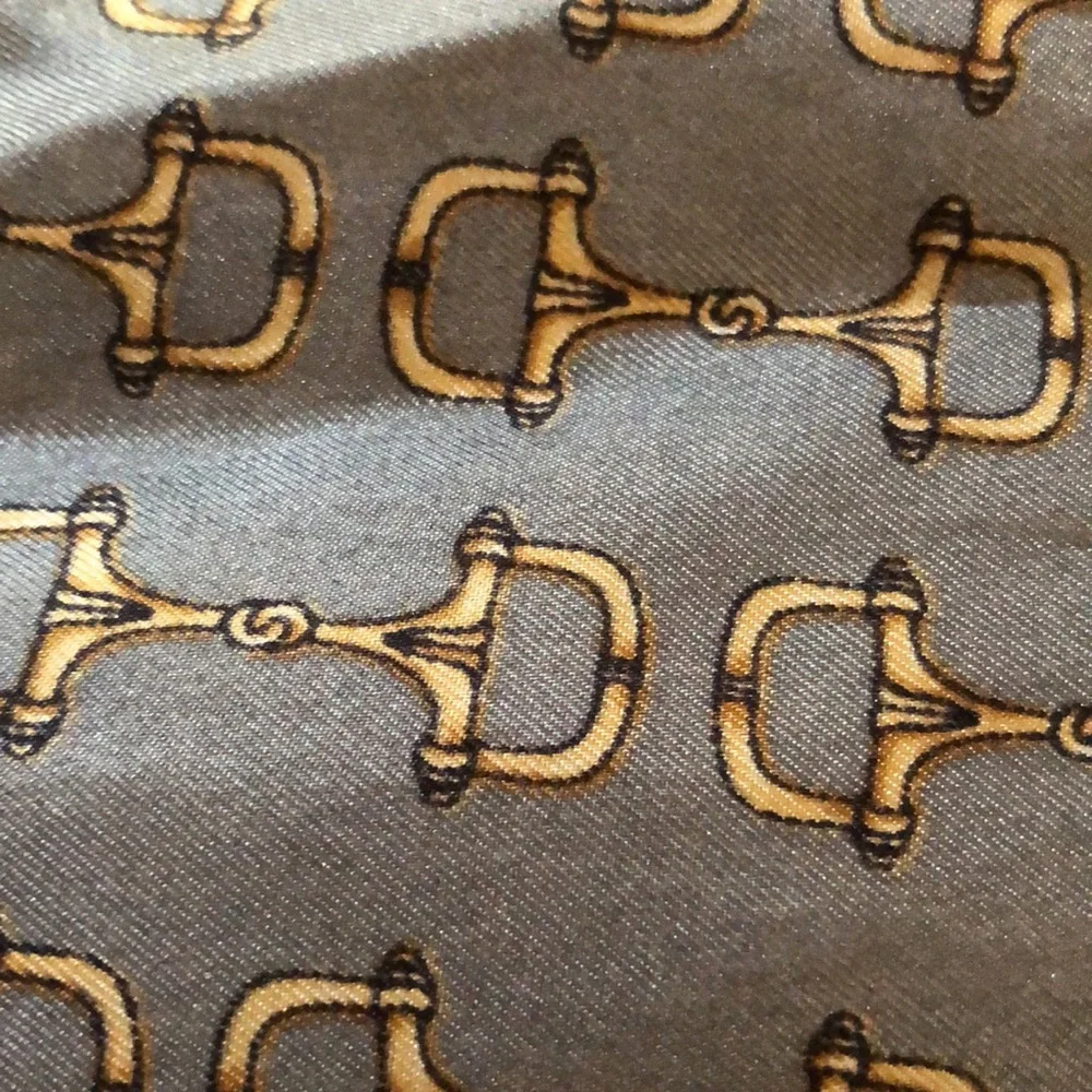 ADRIENNE LANDAU SILK CHAIN PRINT SCARF MULTICOLORED